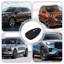 Carica l'immagine nel visualizzatore di Gallery, Custodia in silicone compatibile con chiavi auto Ford a 3 tasti (solo Keyless Go) – Custodia protettiva di alta qualità 