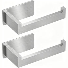Carica l'immagine nel visualizzatore di Gallery, Auxmir Porta Carta Igienica 2 Pz Acciaio Inox 304, Portarotolo Carta Igienica Adesivo, Antiruggine, Senza Foratura per B