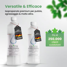 Carica l'immagine nel visualizzatore di Gallery, PURIVITA® Alcol Isopropilico 99,9% Detergente Sgrassante, 1 L