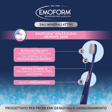 Carica l'immagine nel visualizzatore di Gallery, Emoform Spazzolino Gengive Sane per Problemi Gengivali e Sanguinamento - Setole trattate con Sali Minerali per una Puliz