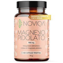 Carica l'immagine nel visualizzatore di Gallery, NOVIQA Magnesio Pidolato 980mg, 120 Capsule, Integratore Magnesio Organico Naturale ad Alta Biodisponibilità per Muscoli