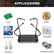 Carica l'immagine nel visualizzatore di Gallery, Terza mano saldatura, accessori modellismo, strumento di supporto per PCB per saldatura tonhui, quattro bracci, helping 