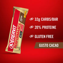 Carica l'immagine nel visualizzatore di Gallery, Enervit, Performance Bar Cocoa, Apportano 32 Grammi di Carboidrati, 20% di Proteine e Vitamina B6, Gusto Cacao, Barrette