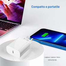 Carica l'immagine nel visualizzatore di Gallery, Adattatore USB C da 20 W, caricatore USB C per iPhone 16/16Pro/16Pro Max/16Plus/15Pro/15Pro Max/15Plus/15/14/13/12/11 SE