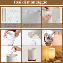 Carica l'immagine nel visualizzatore di Gallery, Paralume in Tessuto,Paralume Lampada da Tavolo in Lino da Terra Design Semicircolare,Paralumes Abat Jour Rimovibile eVer