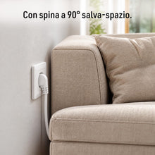 Carica l'immagine nel visualizzatore di Gallery, Electraline 62033 Multipresa 3 posti 1 schuko + 2 bivalenti 10/16A-cavo 3 m, Spina Piccola 10A, Bianco, 3m