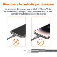 Carica l'immagine nel visualizzatore di Gallery, Amazon Basics USB-A a USB-C Cavo di Ricarica Rapida, Intrecciato in Nylon, USB 3.1 Gen 1, Velocità Elevata 5Gbps per App