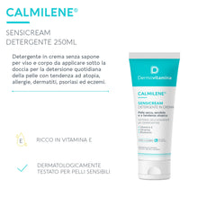 Carica l'immagine nel visualizzatore di Gallery, Dermovitamina - Calmilene Sensicream Detergente 250ml - Per Viso e Corpo