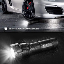 Carica l'immagine nel visualizzatore di Gallery, REHKITTZ Torcia LED, 3300 Lumen, Super Luminosa
