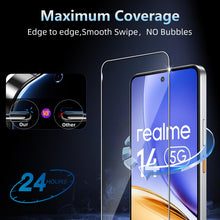 Carica l'immagine nel visualizzatore di Gallery, Datree 2 Pezzi per Realme P3/Realme 14 5G/Realme 14T 5G Pellicola Vetro Temperato, 9H Protezione Anti GraffioCover Amich