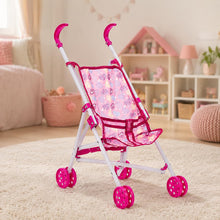 Carica l'immagine nel visualizzatore di Gallery, Passeggino per Bambole con Cappottina Pieghevole Metallo Plastica Carrozzina Richiudibile per Bambine Giocattoli Bimbe P