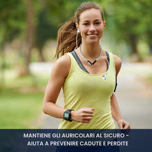 Carica l'immagine nel visualizzatore di Gallery, kwmobile Laccetto da Collo in Silicone per Apple Airpods 3 4 5 / Pro 1/Pro 2 / Airpods Pro 3 Supporto per Jogging - Fasc