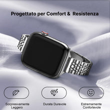 Carica l'immagine nel visualizzatore di Gallery, Fullmosa Cinturino Acciaio per Apple Watch 40mm/42mm Serie 12 11 10/41mm