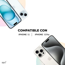 Carica l'immagine nel visualizzatore di Gallery, UNO' - 3 pellicole proteggi schermo in vetro temperato compatibili con iPhone 15 e iPhone 15 Pro (6,1"), vetro temperato