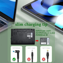 Carica l'immagine nel visualizzatore di Gallery, Caricatore per HP，Alimentatore 45W per Hp Elitebook Punta blu (4,5×3,0 mm)