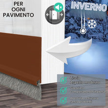 Carica l'immagine nel visualizzatore di Gallery, Paraspifferi Sottoporta, 100 Cm Paraspifferi Porta Blindata Autoadesiva, para Spifferi Sottoporta con Spazzola, per Prot