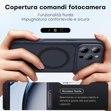 Carica l'immagine nel visualizzatore di Gallery, TAURI Magnetica Cover per iPhone 16 Pro Max Retro Opaco,Nero