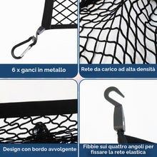 Carica l'immagine nel visualizzatore di Gallery, Rete da Ccarico per Camion, Rete Portaoggetti Auto 120×120 cm