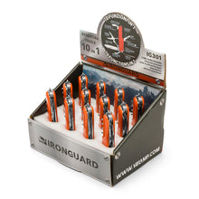 Carica l'immagine nel visualizzatore di Gallery, Velamp Coltello Multitool 10 in 1 – pocket knife con lama in acciaio inox, apribottiglie, cacciaviti e utensili integrat