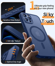 Carica l'immagine nel visualizzatore di Gallery, CANSHN Magnetica Cover per iPhone 12 Pro(6.1 Pollici), [Protezione Completa Della Fotocamera] Custodia Traslucida Opaca 