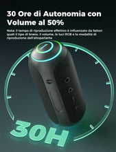 Carica l'immagine nel visualizzatore di Gallery, RIENOK Cassa Bluetooth Portatile Potente 40W Impermeabile, Doppie Trombe