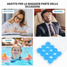 Carica l'immagine nel visualizzatore di Gallery, Leikedun 7 Paia Tappi Orecchie Silicone Tappi per Orecchie per Dormire