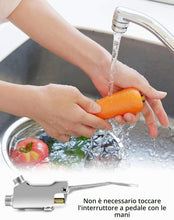 Carica l'immagine nel visualizzatore di Gallery, QWORK® Valvola a Pedale in Rame per Montaggio a Pavimento, Valvola del Rubinetto Azionata a Pedale, per Cucina e Bagno
