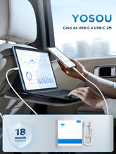 Carica l'immagine nel visualizzatore di Gallery, Cavo USB C USB C 2 Metri,60W Cavo Type-c to Type-c 3A PD Ricarica Rapida USBC Caricatore Tipo C a USB-C Cavetto Nylon Ca