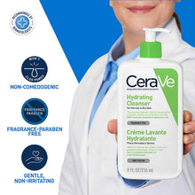 Carica l'immagine nel visualizzatore di Gallery, CeraVe lozione detergente idratante per pelli da normali a secche, pulizia delicata per il corpo e il viso, con 3 cerami