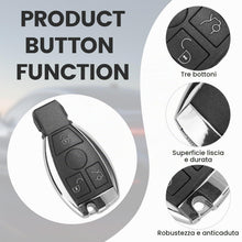 Carica l'immagine nel visualizzatore di Gallery, Per Mercedes Benz 3 pulsanti 2 batterie Portapila Chiave a Guscio auto