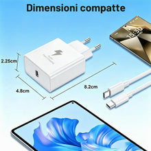 Carica l'immagine nel visualizzatore di Gallery, 45W USB C Caricatore Caricabatterie Sumsamg Veloce con 2M Cavo USBC, Presa USB C Alimentatore Tipo C Adattatore Spina Sp