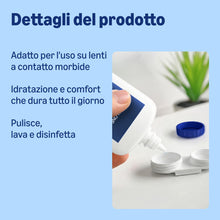 Carica l'immagine nel visualizzatore di Gallery, Healthcare by Amazon Soluzione tutto-in-uno per lenti a contatto morbide – Bio-tollerabile per occhi sensibili, 2 x 250 