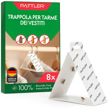 Carica l'immagine nel visualizzatore di Gallery, PATTLER Antitarme per Armadi Vestiti con Feromoni – 8 Pezzi. Trappole Adesive con Feromoni Antitarme, Protezione Ideale 