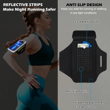 Carica l'immagine nel visualizzatore di Gallery, Fascia da Braccio porta telefono per corsa con Borsa Auricolare, Fascia Sportiva Running Porta Cellulare Fascia Braccio 