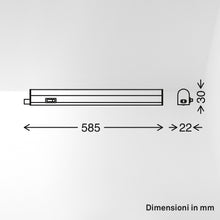 Carica l'immagine nel visualizzatore di Gallery, BRILONER - Barra LED sottopensile, con interruttore, da interni, 8 W, 800lm, 4.000K lampadine integrate, Lampada Sottope