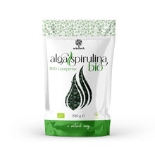 Carica l'immagine nel visualizzatore di Gallery, ERBOTECH Spirulina BIO in Compresse, Confezione da 200g, circa 800 Capsule, Alga 100% Biologica, Pura e Vegana, Fonte di