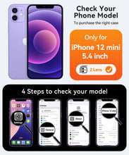 Carica l'immagine nel visualizzatore di Gallery, CANSHN Magnetica Cover per iPhone 12 Mini(5.4 Pollici), [Protezione Completa Della Fotocamera] Custodia Traslucida Opaca