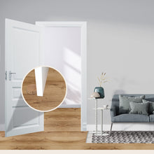 Carica l'immagine nel visualizzatore di Gallery, Fermaporta da pavimento autoadesivo in legno per pavimenti in parquet (legno di faggio naturale) – discreto ed elegante 