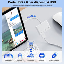 Carica l'immagine nel visualizzatore di Gallery, 3 in 1 Adattatore USB C Jack 3.5 mm con Adattatore per Charger 60W OTG