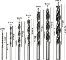 Carica l'immagine nel visualizzatore di Gallery, Bosch Professional Mini X-Line Set Punte Elicoidali per Legno, 3-10 mm, 7 Pezzi