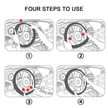 Carica l'immagine nel visualizzatore di Gallery, URAQT Coprivolante Auto in Pelle Microfibra, Coprivolante Auto Universale 37-39 cm, Coprivolantes Autos Pelle con Copri 