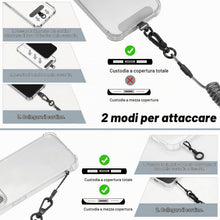Carica l'immagine nel visualizzatore di Gallery, MoKo Laccio per cellulare antifurto retrattile, set da 2, nero