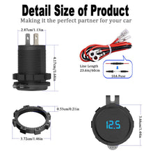 Carica l'immagine nel visualizzatore di Gallery, Quick Charge 3.0 Presa USB Carica per Auto con Interruttore: Qidoe Presa USB da 12 volt Impermeabile Adattatore Accendis