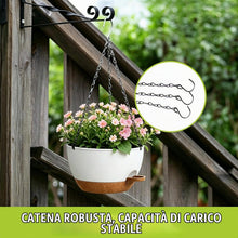 Carica l'immagine nel visualizzatore di Gallery, Set di 3 vasi sospesi per piante da 25 cm, con sistema di irrigazione, vaso da fiori autoirrigante, da appendere, per in