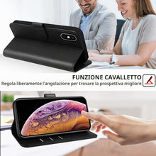 Carica l'immagine nel visualizzatore di Gallery, Cover per iPhone X/iPhone XS Custodia, Nero