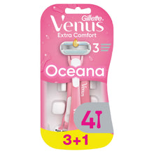 Carica l'immagine nel visualizzatore di Gallery, Gillette Venus Extra Comfort Oceana Rasoio Da Donna Usa E Getta A 3 Lame, Confezione Da 4