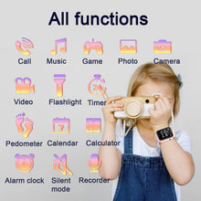 Carica l'immagine nel visualizzatore di Gallery, PTHTECHUS Smartwatch per Bambini, Telefono Smartwatch con Lettore Musicale per Ragazzi e Ragazze Giochi SOS Contapassi T