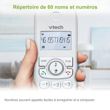 Carica l'immagine nel visualizzatore di Gallery, VTech CS1500 Telefono wireless DECT a doppia carica con blocco chiamata, ID chiamata/chiamata in attesa, altoparlante vi