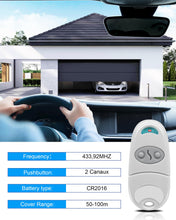 Carica l'immagine nel visualizzatore di Gallery, Telecomando Cancello 433,92 Mhz, NA, EE, EV, Telecomando per Cancelli, 2 Canali, Fixed Code, Remote Control, Telecomandi