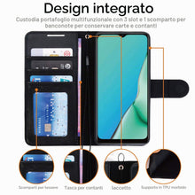 Carica l'immagine nel visualizzatore di Gallery, TECHGEAR Custodia in Pelle Oppo A9 / A5 2020, Cover Libro Protettiva con Slot per Schede, Supporto e Cinturino da Polso 